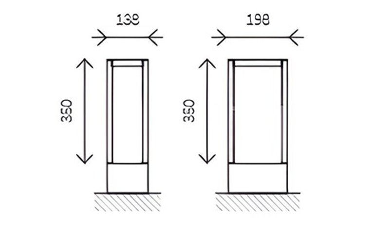 Konvektor samostojný s ventilátorem Isan Ecolite Cube 350 x 198 x 1800 mm, 6316 W, připojení vlevo, bílá