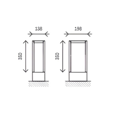 Konvektor samostojný s ventilátorem Isan Ecolite Cube 350 x 198 x 1800 mm, 6316 W, připojení vlevo, bílá