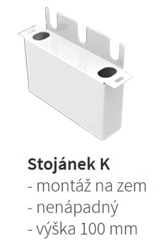 Konvektor samostojný s březovou deskou Isan Ecolite Cube 150 x 258 x 2600 mm, 3870 W, připojení vlevo, bílá/bříza