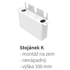 Konvektor samostojný s březovou deskou Isan Ecolite Cube 150 x 258 x 2600 mm, 3870 W, připojení vlevo, bílá/bříza