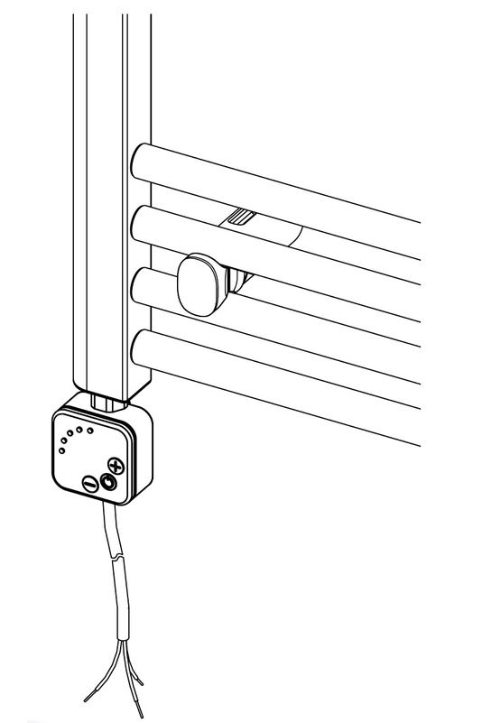 Elektrická topná tyč s integrovaným regulátorem teploty Korado ERH 400 W, chrom