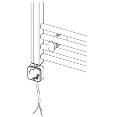 Elektrická topná tyč s integrovaným regulátorem teploty Korado ERH 400 W, chrom