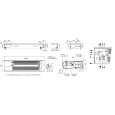 Konvektor podlahový s ventilátorem pro topení a chlazení Isan Termo FRC 135 x 325 x 1000 mm, 1610 W, připojení vlevo, výměník ocelový, mřížka Natur příčná rolovací hliník