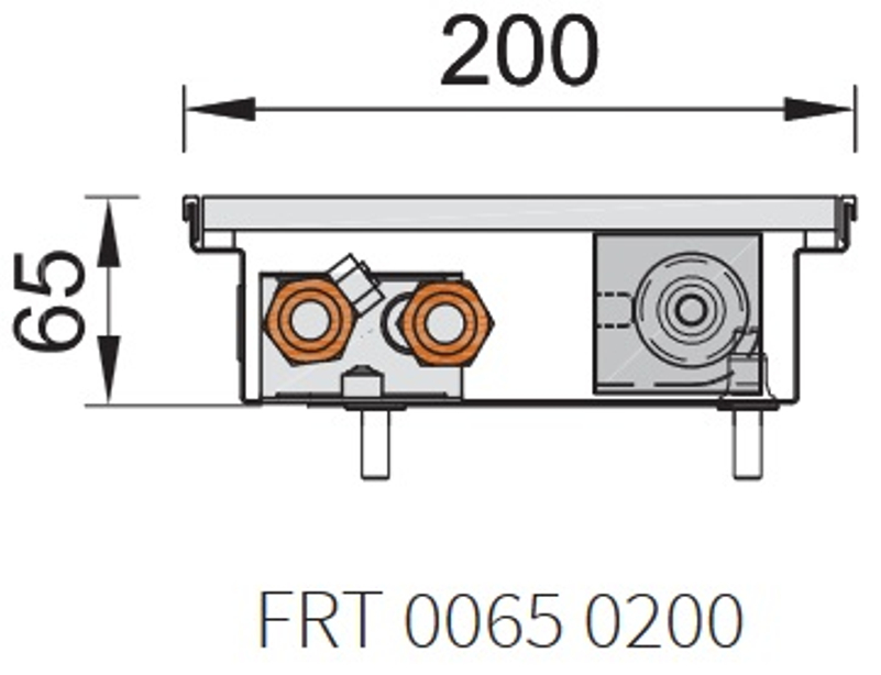 Konvektor podlahový s ventilátorem Isan Termo FRT 65 x 200 x 1800 mm, 1239 W, připojení vpravo, výměník ocelový, mřížka Natur příčná nízká nerolovací hliník