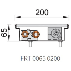 Konvektor podlahový s ventilátorem Isan Termo FRT 65 x 200 x 1800 mm, 1239 W, připojení vpravo, výměník ocelový, mřížka Natur příčná nízká nerolovací hliník