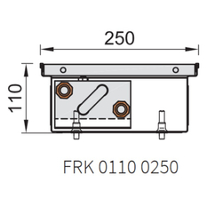 Konvektor podlahový s přirozenou konvekcí Isan Termo FRK 110 x 250 x 3500 mm, 1325 W, připojení vpravo, výměník ocelový, mřížka Natur příčná rolovací hliník
