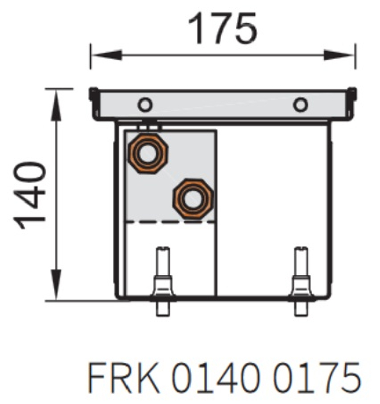 Konvektor podlahový s přirozenou konvekcí Isan Termo FRK 140 x 175 x 2500 mm, 602 W, připojení vpravo, výměník ocelový, mřížka Natur příčná rolovací hliník