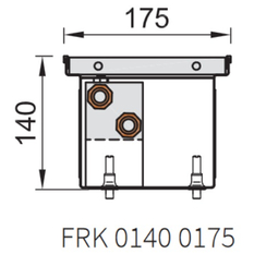 Konvektor podlahový s přirozenou konvekcí Isan Termo FRK 140 x 175 x 2500 mm, 602 W, připojení vpravo, výměník ocelový, mřížka Natur příčná rolovací hliník