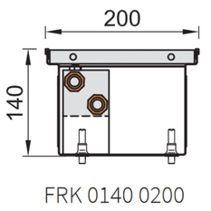 Konvektor podlahový s přirozenou konvekcí Isan Termo FRK 140 x 200 x 1000 mm, 203 W, připojení vpravo, výměník ocelový, mřížka Natur příčná rolovací hliník
