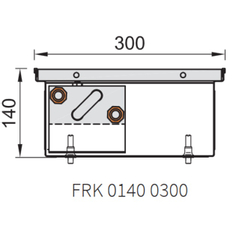 Konvektor podlahový s přirozenou konvekcí Isan Termo FRK 140 x 300 x 4500 mm, 2318 W, připojení vpravo, výměník ocelový, mřížka Natur příčná rolovací hliník