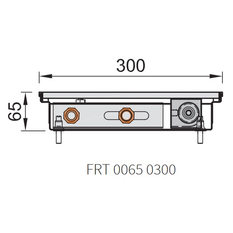 Konvektor podlahový s ventilátorem Isan Termo FRT 65 x 300 x 3800 mm, 5896 W, připojení vpravo, výměník ocelový, mřížka Natur příčná nízká nerolovací hliník
