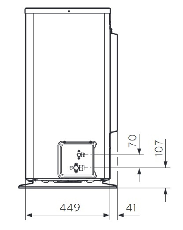 Systém tepelného čerpadla Protherm GeniaAir Split venkovní jednotkaHA 7-8.2 OS 230 V, hydraulický modul HA 7-8.2 WSB a modul pro vzdálenou správu SR 940 f