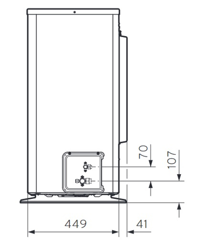 Systém tepelného čerpadla Protherm GeniaAir Split venkovní jednotkaHA 7-8.2 OS 230 V, hydraulická věž HA 7-8.2 STB a modul pro vzdálenou správu SR 940 f