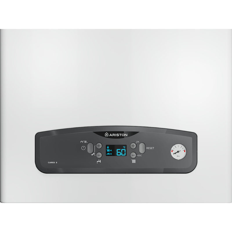 Kotel plynový kondenzační závěsný Ariston Cares S 24, topení 19,6 kW a průtokový ohřev TV 23,0 kW