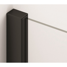 Boční stěna Plano Geneve Black pro dveře s vyrovnávacím profilem, 900 x 2000 mm, černá matná/sklo čiré