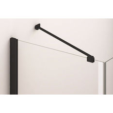 Boční stěna Plano Geneve Black pro dveře s vyrovnávacím profilem, 1000 x 2000 mm, černá matná/sklo čiré