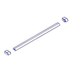 Prahová lišta Plano Geneve Black, 100 cm (na požadovaný rozměr se zařízne), černá