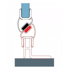 Profil nástěnný s magnetickým těsněním Plano Geneve Black , levá/pravá, 200 cm, černá, pro montáž dveří do niky GE1 a GE13