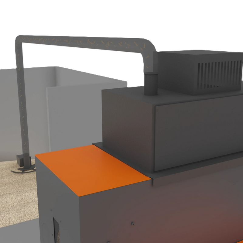 Podavač pelet vakuový pneumatický OPOP délka 8 m