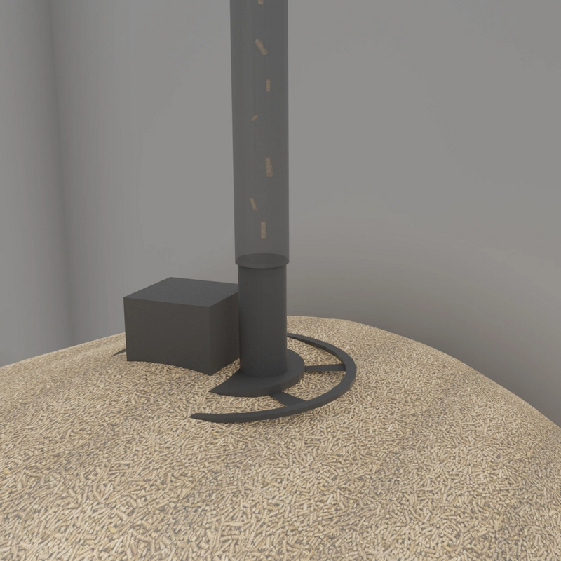 Podavač pelet vakuový pneumatický OPOP délka 8 m