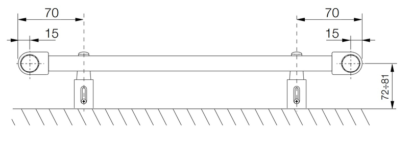 Těleso koupelnové trubkové Koralux Standard KSC 1220/600, výkon 458 W, klasické připojení, barva black matt
