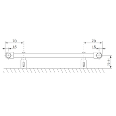 Těleso koupelnové trubkové Koralux Standard KSC 1220/600, výkon 458 W, klasické připojení, barva black matt