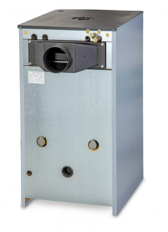 Kotel na dřevo a hnědé uhlí Rojek KTP 25 kW, 5. třída dřevo, 4. třída hnědé uhlí, levý