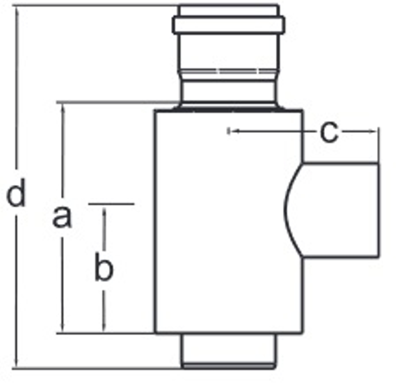 T-Kus pro přívod vzduchu (LET) Almeva LIK DN 60/100-2x80, černá