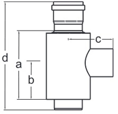 T-Kus pro přívod vzduchu (LET) Almeva LIK DN 60/100-2x80, černá