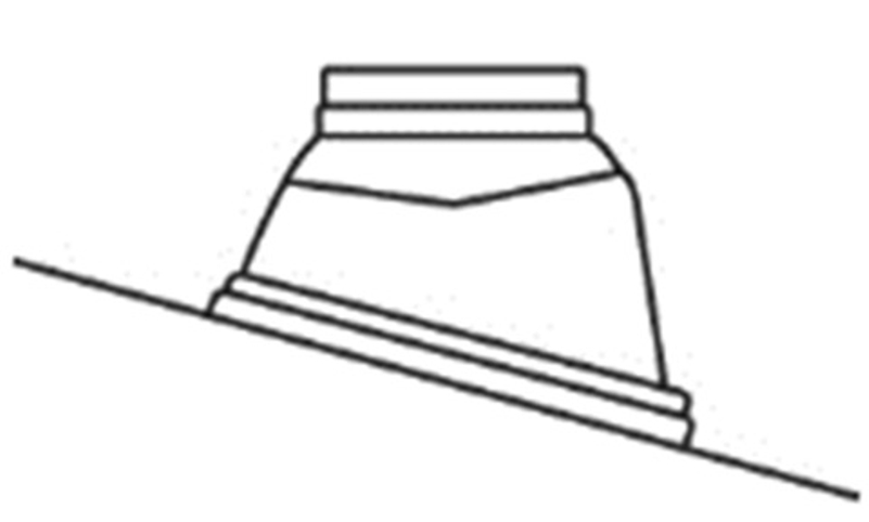 Střešní průchodka 5°-25° UNI Almeva ZUB DN 60/100-80/125, černá
