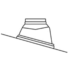 Střešní průchodka 5°-25° UNI Almeva ZUB DN 60/100-80/125, černá