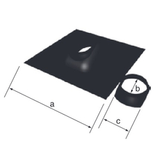 Střešní průchodka 5°-25° UNI Almeva ZUB DN 60/100-80/125, černá