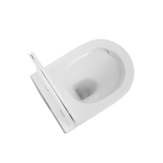 Klozet závěsný se sedátkem Plano Geneve Round Rimless Twis Flush 52 x 36,5 x 36,5 cm, bílá