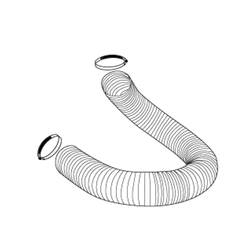 Flexibilní trubka Almeva AL pro sání se sponami 1000mm TW 25 / 80