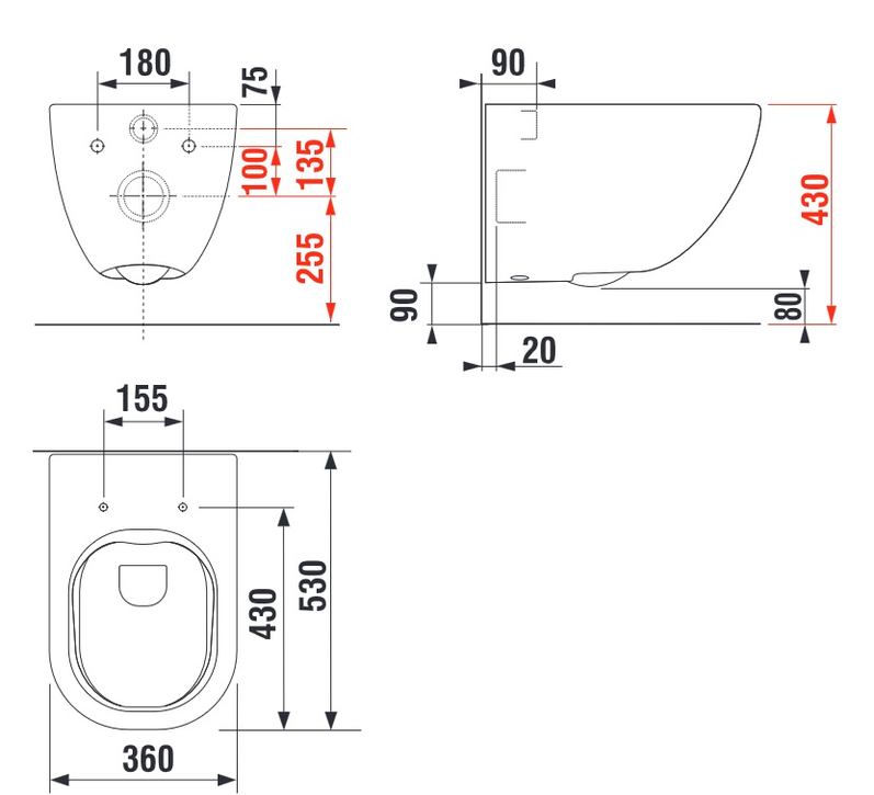 Set závěsné WC Jika Mio Rimless + softclose sedátko