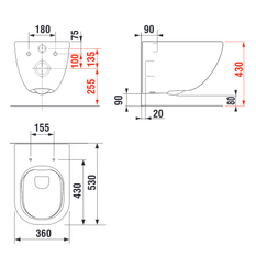 Sada klozet závěsný Jika Mio-N Rimless+sedátko zpomalovací, bílá
