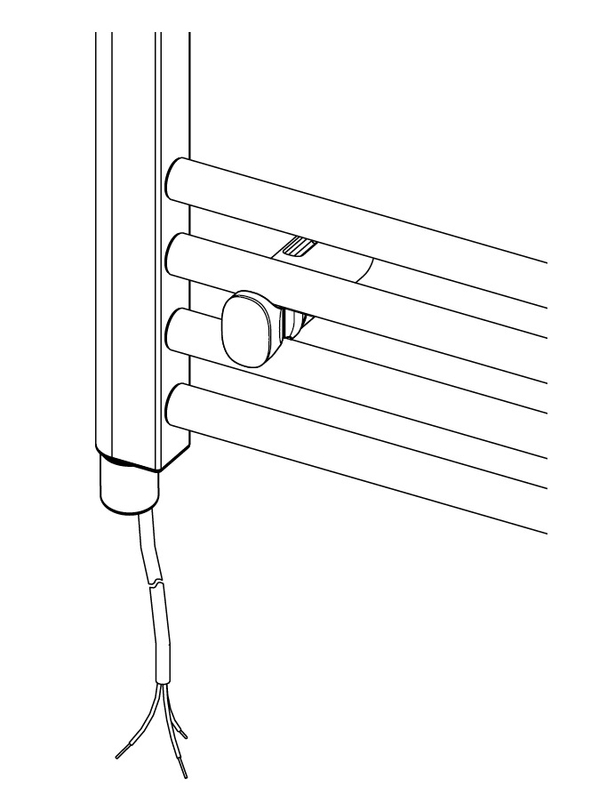 Elektrická topná tyč bez integrovaného regulátoru teploty Korado ECO 200 W, bílá