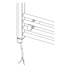 Elektrická topná tyč bez integrovaného regulátoru teploty Korado ECO 200 W, bílá