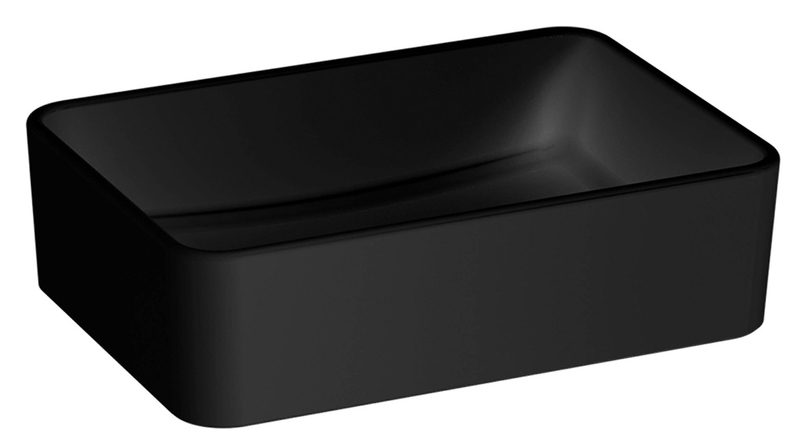 Umyvadlová obdélníková mísa Jika Cubito Pure 50 x 35 cm, černá matná
