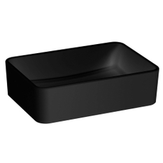 Umyvadlová obdélníková mísa Jika Cubito Pure 50 x 35 cm, černá matná