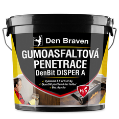 Gumoasfaltová penetrace Den Braven DenBit DISPER A kbelík 5 kg, černá