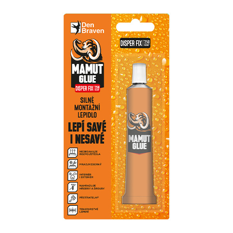 Lepidlo Den Braven MAMUT GLUE Disper Fix tuba 25 ml, šedá