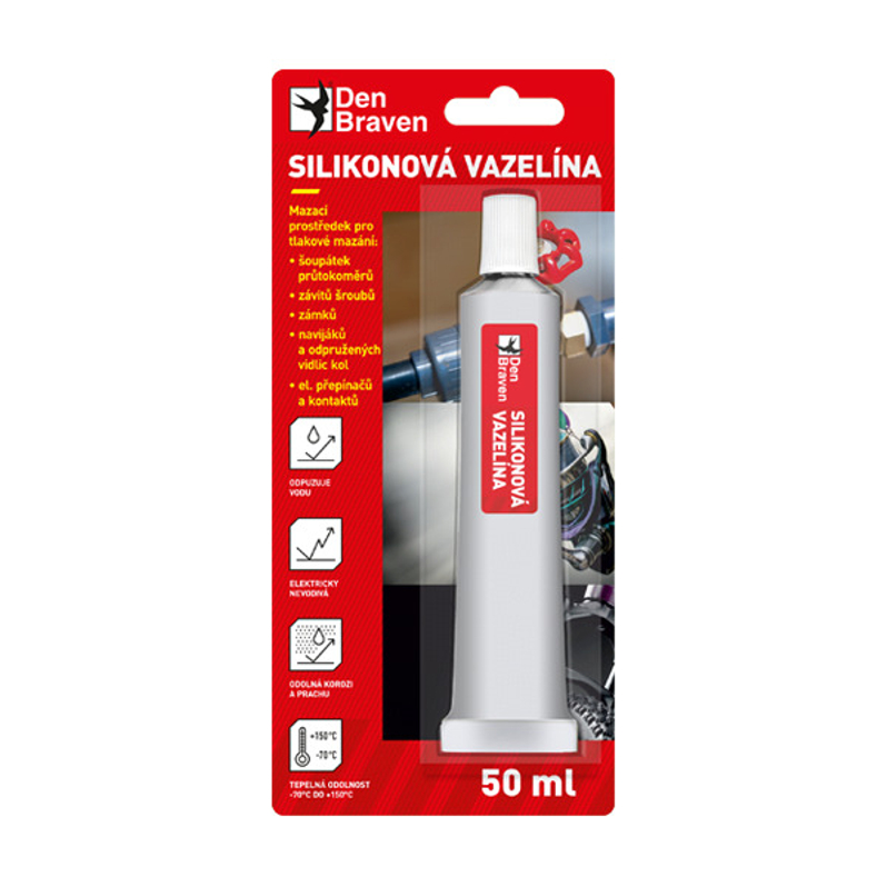 Silikonová vazelína Den Braven tuba 50 ml, transparent