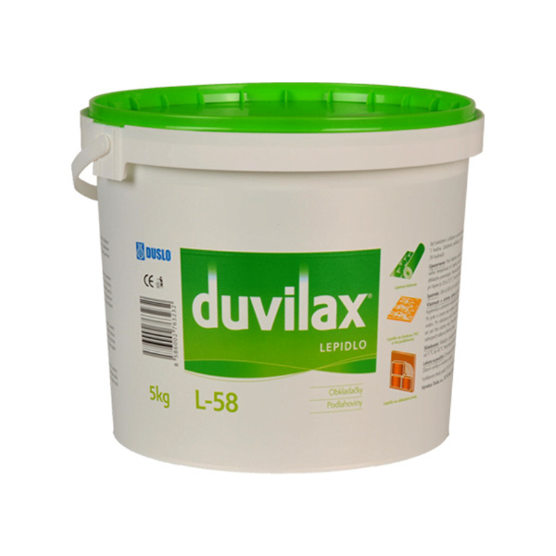 Lepidlo na podlahoviny Den Braven Duvilax L-58 kelímek 1 kg, bílá