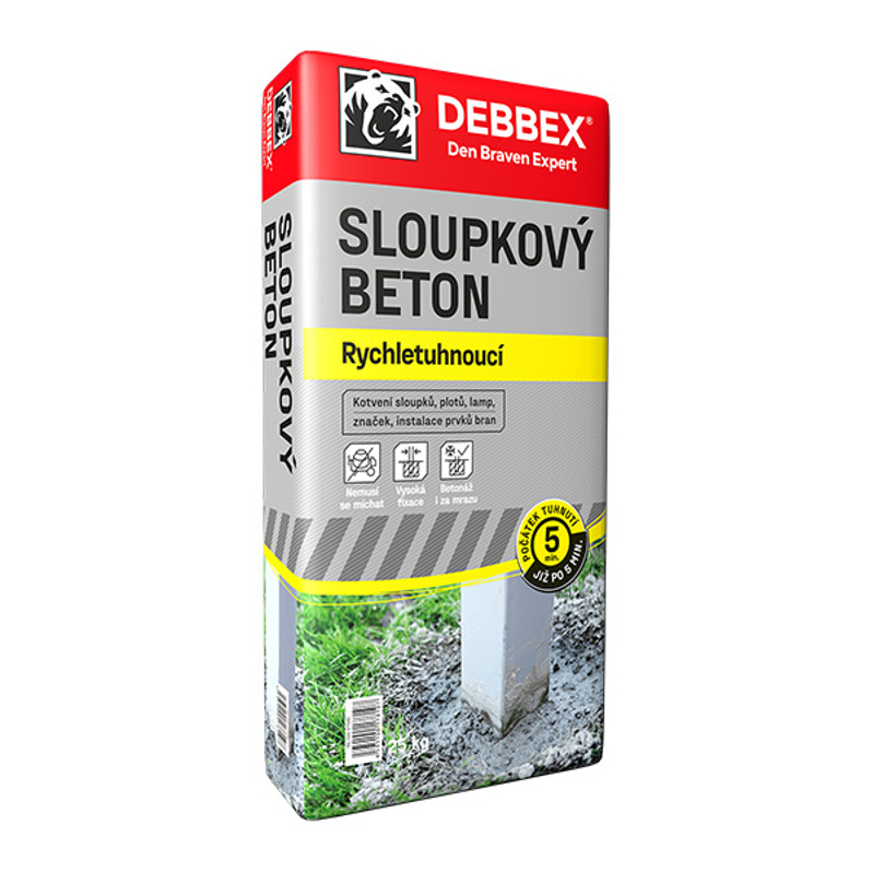 Sloupkový beton rychletuhnoucí Den Braven pytel 25 kg, šedá