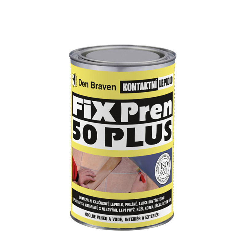 Lepidlo Den Braven Fixpren UNI 50 Plus plechovka 7,5 kg, žlutá
