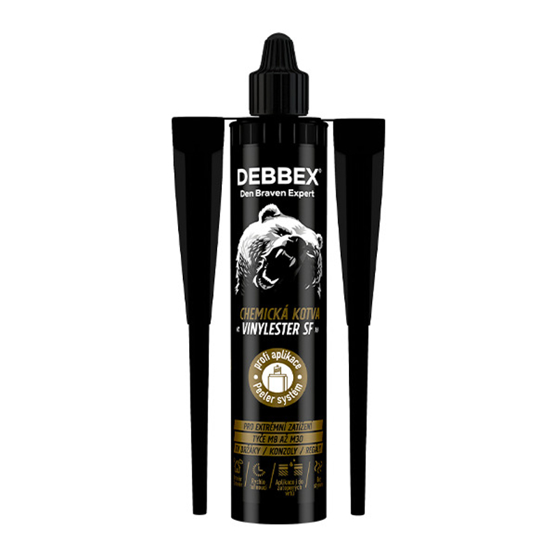 Chemická kotva Den Braven VINYLESTER SF kartuše 300 ml, šedá