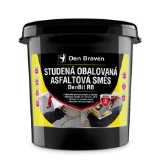 Studená obalovaná asfaltová směs Den Braven DenBit RB kbelík 25 kg, černá