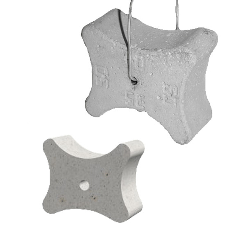 Betonové motýlky KD s drátkem Den Braven krytí 45-55-60 mm, šedá, balení 125 ks