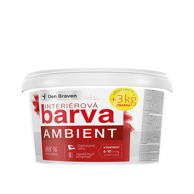 Interiérová barva Den Braven AMBIENT kbelík 30 kg, bílá - bělost min. 88%